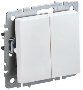 фото Переключатель двухклавишный IEK BR-V22-0-10-K36