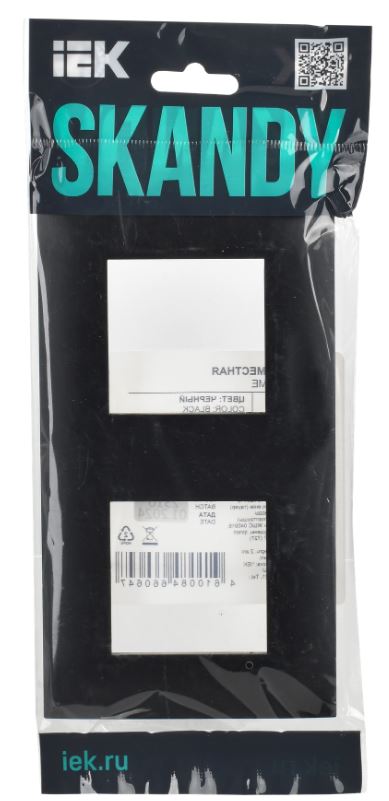 

Рамка двойная IEK SK-M22-K02 SKANDY SK-F02Bl Черный, SK-M22-K02