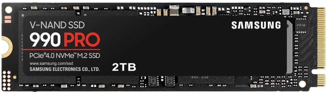 

Накопитель SSD M.2 2280 Samsung MZ-V9P2T0BW 990 PRO 2TB PCIe Gen 4.0 x4, NVMe 2.0 V-NAND 3-bit MLC 7450/6900MB/s IOPS 1400K/1550K MTBF 1.5M, MZ-V9P2T0BW