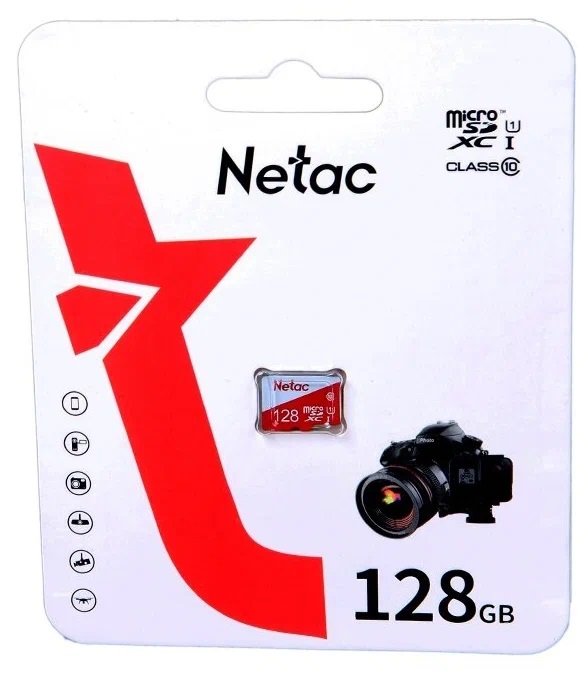 

Карта памяти MicroSDXC 128GB Netac NT02P500ECO-128G-S P500 Eco Class 10 UHS-I без адаптера, NT02P500ECO-128G-S