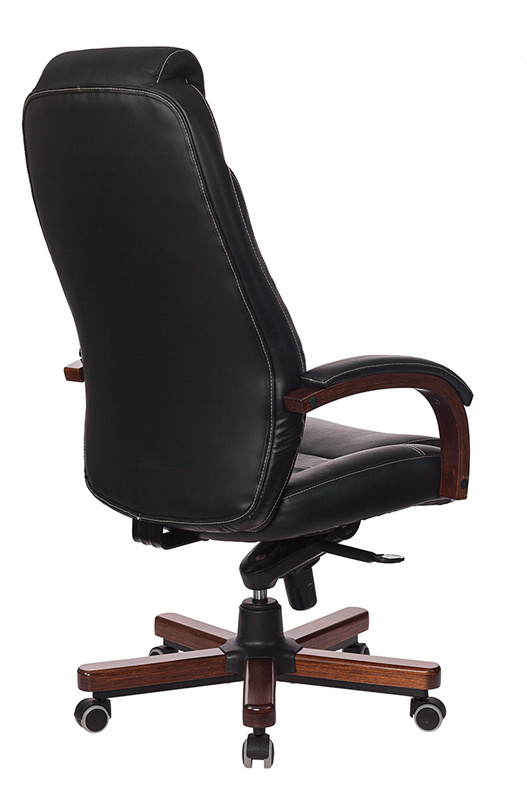

Кресло Бюрократ T-9923WALNUT руководителя, цвет черный, кожа крестовина металл/дерево, T-9923WALNUT
