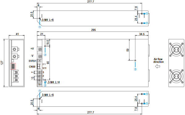 фото Преобразователь AC-DC сетевой Mean Well RSP-1000-48 в Уфе
