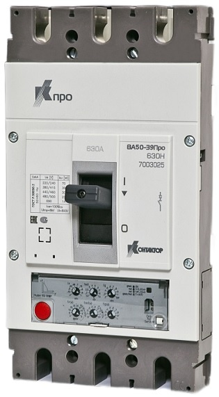 Изображение товара Автоматический выключатель ВА50-39Про 400А 70кА для высокого напряжения от 690 В