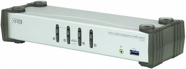 

Коммутатор Aten CS1914-AT-G 4-портовый, USB 3.0, DisplayPort KVMP, кабели в комплекте, CS1914-AT-G