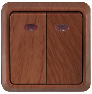 

Выключатель IEK EVO21-K04-10-DC 2-кл. ОП Октава 10А IP20 ВС20-2-1-ОД с индикацией дуб, EVO21-K04-10-DC