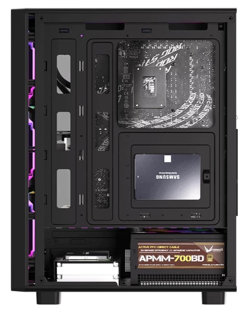

Корпус ATX Formula V MANA DYNAMIC черный, без БП, боковая панель из закалённого стекла, 2*USB 3.0, USB 3.1, MANA DYNAMIC
