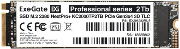 фото Накопитель SSD M.2 2280 Exegate NextPro+ KC2000TP2TB в Омске 2048 ГБ