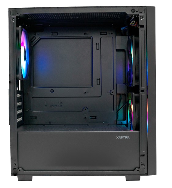 

Корпус mATX Xastra A306M 3FRGB Black без БП, боковая панель из закалённого стекла, 2*USB 2.0, USB 3.0, A306M 3FRGB Black