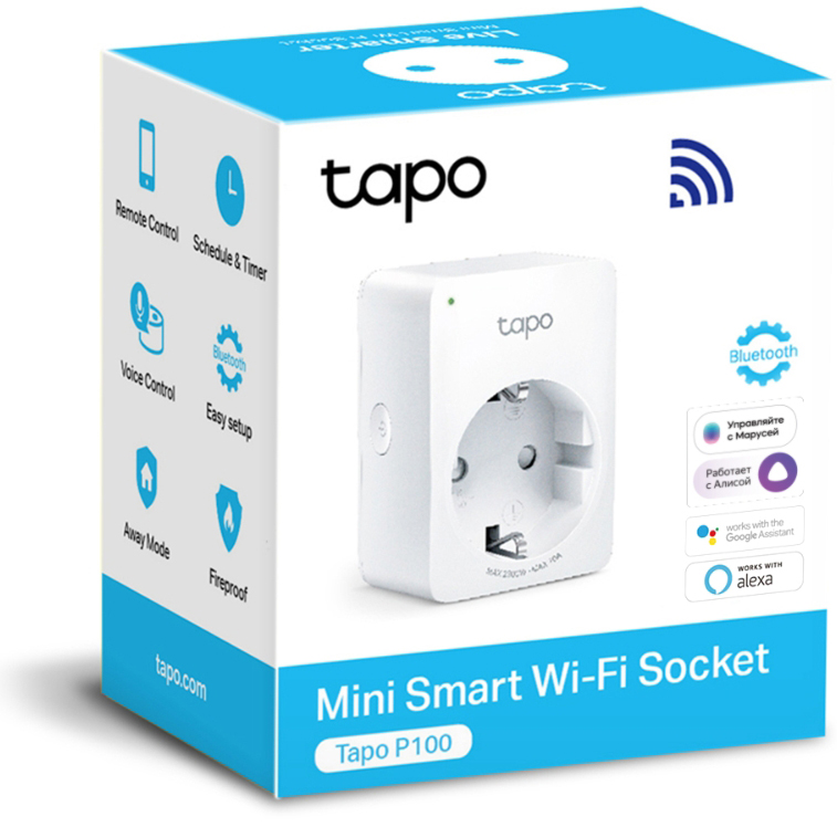 

Розетка TP-LINK Tapo P100(2-pack) умная, мини, WiFi, BT, 10А, белая, 2 шт, Tapo P100(2-pack)