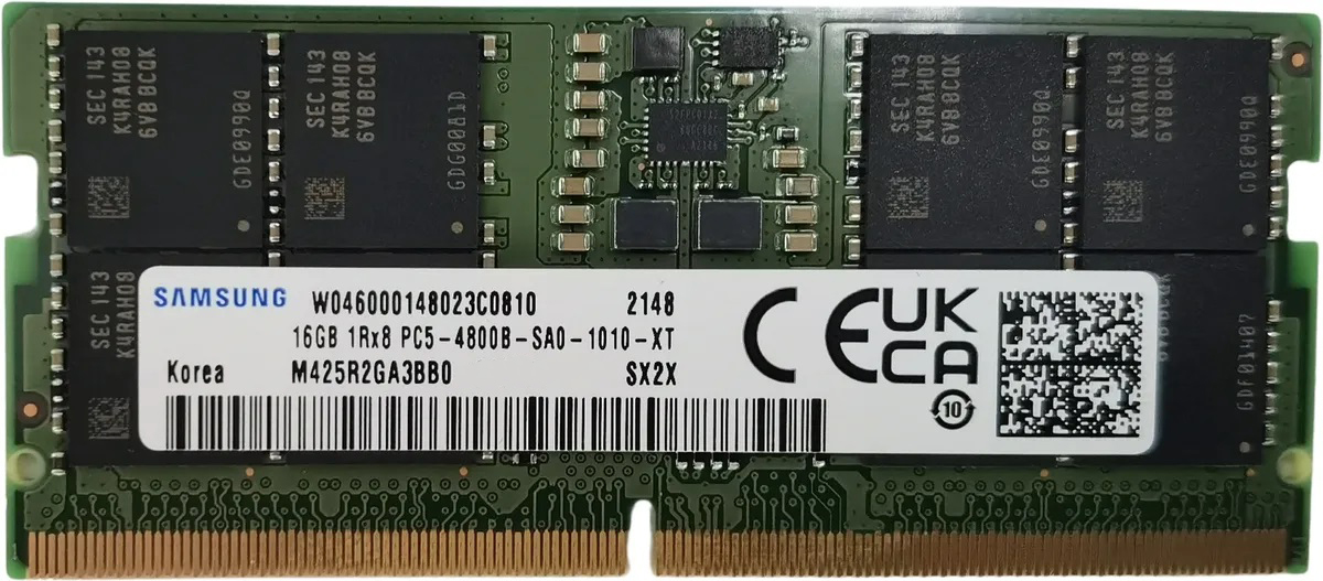 

Модуль памяти SODIMM DDR5 16GB Samsung M425R2GA3BB0-CQK PC5-38400 4800MHz CL40 1.1V, M425R2GA3BB0-CQK