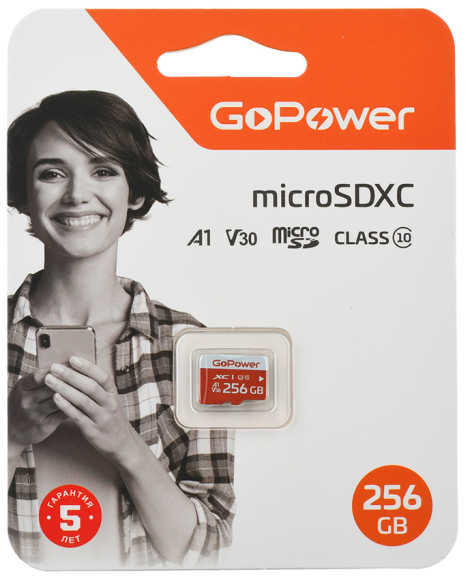 фото Карта памяти MicroSDXC 256GB GoPower 00-00025684 в Уфе