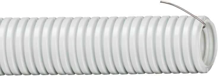 

Труба гофрированная IEK CTG20-16-K41-010I ПВХ 16мм с протяжкой серая (10м), CTG20-16-K41-010I