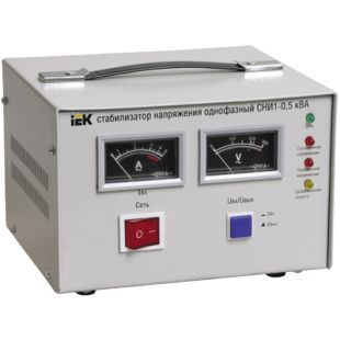 

Стабилизатор IEK IVS10-1-00500 СНИ1 0,5 кВА однофазный 160-250В, IVS10-1-00500