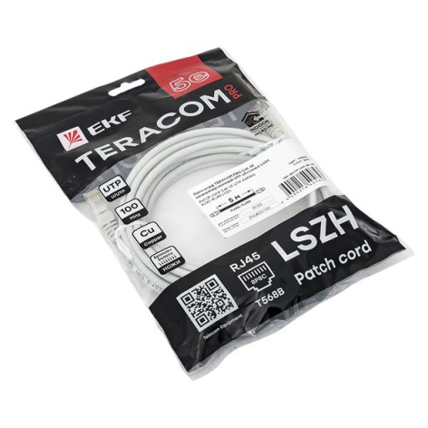 фото Кабель патч-корд  EKF TRP-5EUTP-LSH-5M-GY в Екатеринбурге