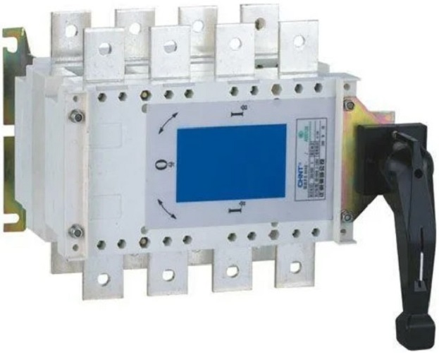 

Рубильник перекидной CHINT 393376 3п NH40-630/3CS 630А 3 полож. I-0-II стандарт. рукоятка управ., 393376