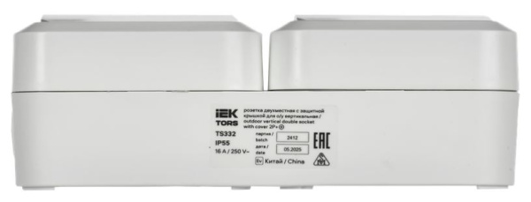 фото Розетка двухместная с заземлением  IEK TS-R26-16-55-V-K01 в Санкт-Петербургe