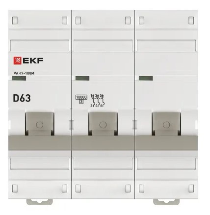 фото Автоматический выключатель  EKF mcb47100m-3-63D-pro в Уфе