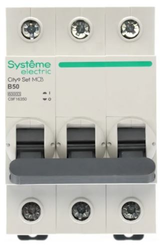 

Автоматический выключатель Systeme Electric C9F16350 City9 Set B 50А 3P 6kA 400В, C9F16350