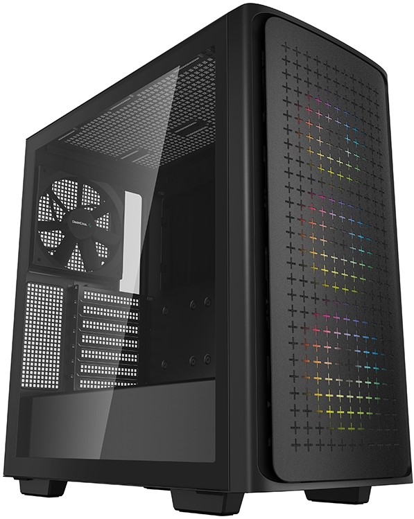 

Корпус eATX Deepcool CK560 без БП, окно из закаленного стекла, 3*ARGB LED 120мм вентилятора спереди и 140мм вентилятор сзади, черный, CK560
