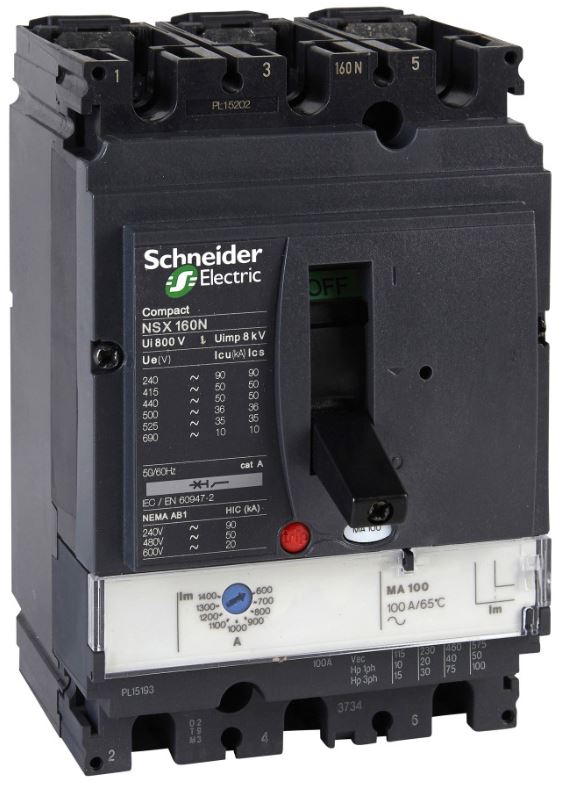

Автоматический выключатель Schneider Electric LV430835 для защиты двигателя 3P встраиваемый стационарный 100А 220В 70кА с магнитным расцепителем Compa, LV430835