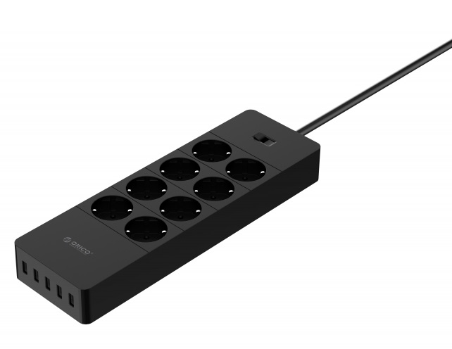 

Сетевой фильтр Orico HPC-8A5U-BK чёрный, HPC-8A5U-BK