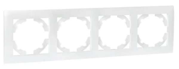 Изображение товара Рамка четырехпостовая EKF серии Валенсия 4 поста из поликарбоната жемчуг