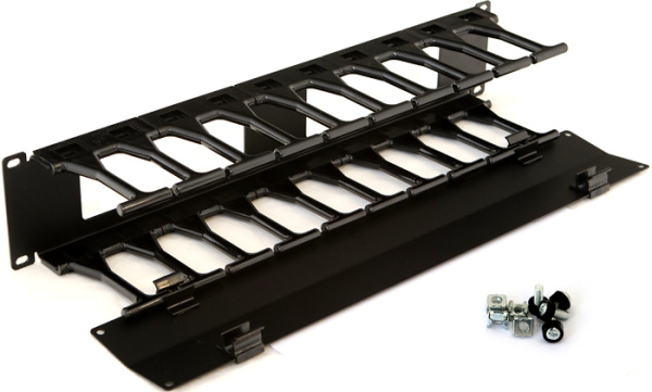 фото Кабельный организатор  Hyperline CMF-2U-FPL106-MCOV-RAL9005 в Екатеринбурге