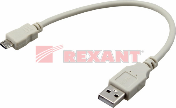 Изображение товара Кабель Rexant 18-1162 Micro USB — USB-A 0.2 м надежный и качественный