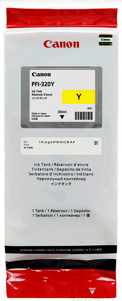 

Картридж Canon PFI-320 2893C001 yellow (300 мл для ТМ-серии), PFI-320