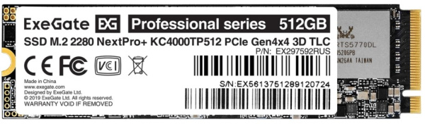 фото Накопитель SSD M.2 2280 Exegate NextPro+ KC4000TP512 в Уфе 512 ГБ