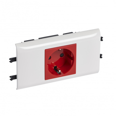 Изображение товара Розетка Legrand Mosaic 077451 одноместная с заземлением красная