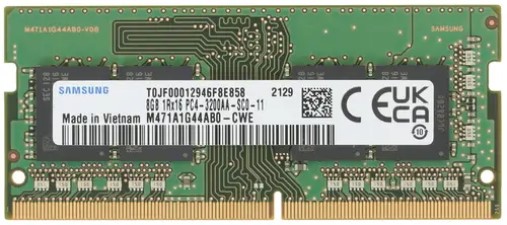 

Модуль памяти SODIMM DDR4 8GB Samsung M471A1G44AB0-CWE PC4-25600 3200MHz 1.2V, M471A1G44AB0-CWE
