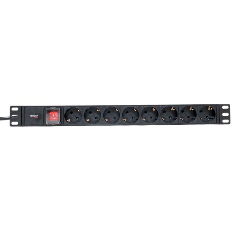 фото Блок розеток 19", 8 розеток EKF TRP-HPD-LS-16A-8SH-2MSH в Уфе