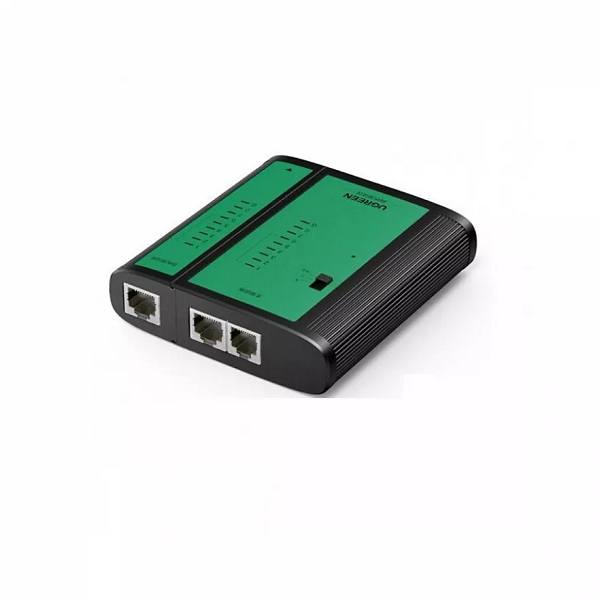 

Тестер UGREEN NW167 10950_ сетевых и телефонных кабелей. Цвет: черно-зеленый, NW167