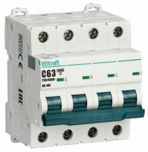 Изображение товара Автоматический выключатель DEKraft 13144DEK серия ВА-105 32А 400В IP20