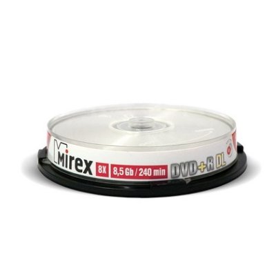 

Диск DVD+R Mirex UL130069A8L Mirex 204268 8.5 Gb, 8x, Cake Box (10), Ink Printable, Dual Layer (10/300), UL130069A8L