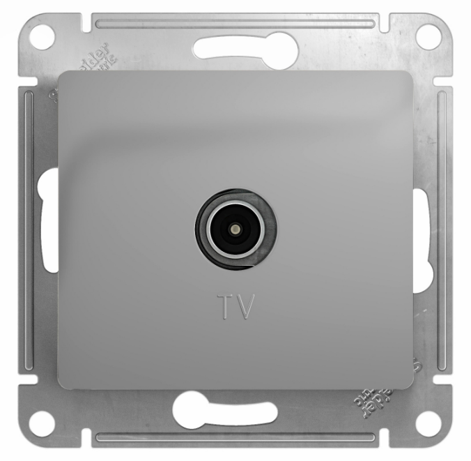 

Розетка Schneider Electric GSL000393 Glossa TV, механизм алюминий, GSL000393