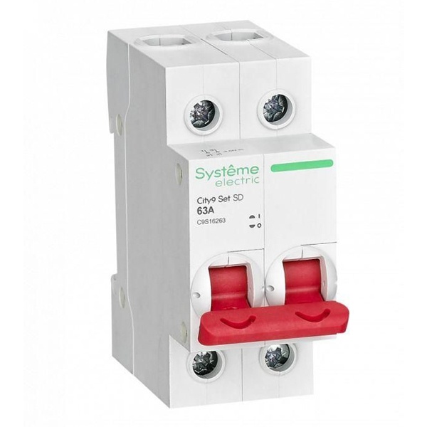 

Рубильник Systeme Electric C9S16263 City9 Set 2P 63А 400В, C9S16263