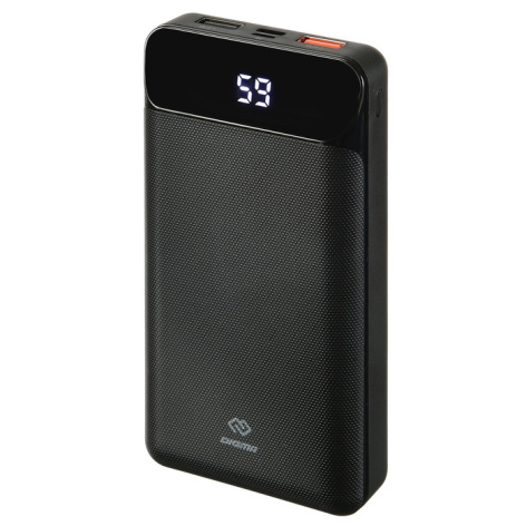 Изображение товара Аккумулятор Digma DG-20000-PL-BK с быстрой зарядкой и емкостью 20000 мАч