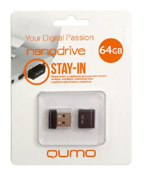 фото Накопитель USB 2.0 64GB Qumo QM64GUD-NANO-B в Красноярске