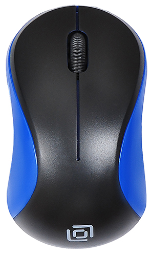 

Мышь Oklick 605SW 384109 черный/синий оптическая (1200dpi) беспроводная USB для ноутбука (3but), 605SW