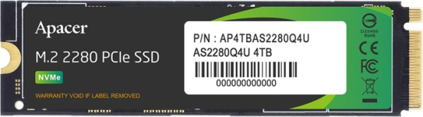 фото Накопитель SSD M.2 2280 Apacer AP4TBAS2280Q4U-1 в Омске 4000 ГБ