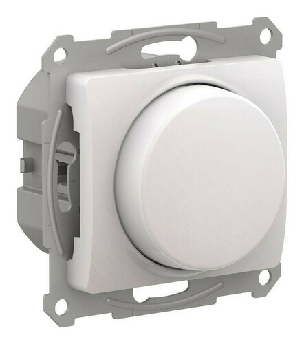 

Светорегулятор Systeme Electric GSL000623 Glossa поворотно-нажимной LED, RC, 400Вт, механизм, перламутр, GSL000623
