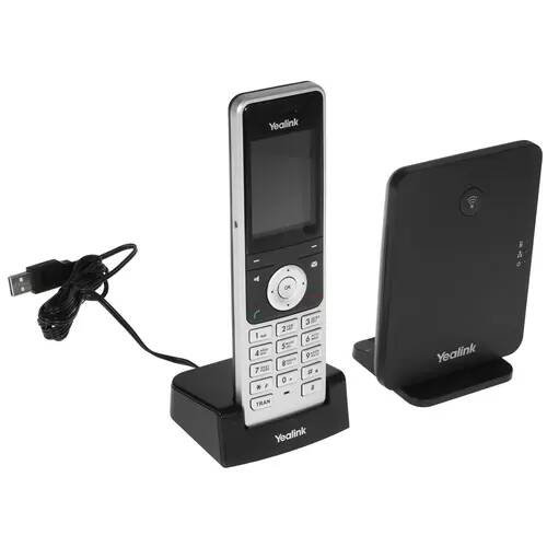 

База Yealink W76P W70B+трубка W56H, до 10 SIP-аккаунтов, до 10 трубок на базу, до 20 одновременных вызовов, W76P