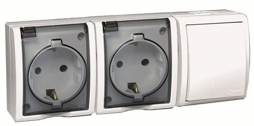 

Блок Simon 1594526-030 Aqua Белый, розетка 2-я, 2P+E Schuko 16А 250В + выкл.проходной 10А 250В, IP54, 1594526-030