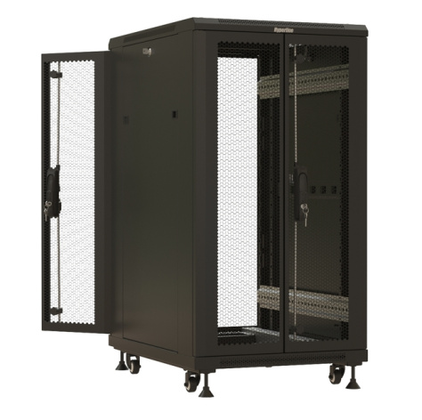 фото Шкаф напольный 19", 18U Hyperline TTBR-1866-DD-RAL9004 в Самаре