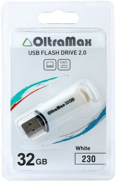 фото Накопитель USB 2.0 32GB OltraMax OM-32GB-230-White в Красноярске