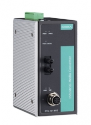 

Медиа-конвертер MOXA PTC-101-M12-S-ST-LV-T M12 connector, single mode, ST connector, 20-72 VDC, PTC-101-M12-S-ST-LV-T