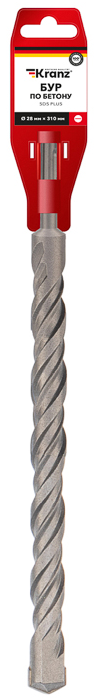 

Бур KRANZ KR-91-0045 по бетону 28x310x250 мм SDS PLUS, KR-91-0045