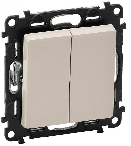 

Переключатель Legrand 752508 Valena LIFE DIY, 2-клавишный, 10А, 250В, слоновая кость, 752508